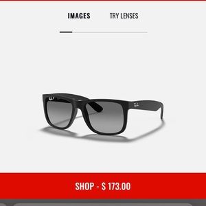 HOT Authentic Ray-Ban Justin Polarized Sunglasses Matte Black NWOT